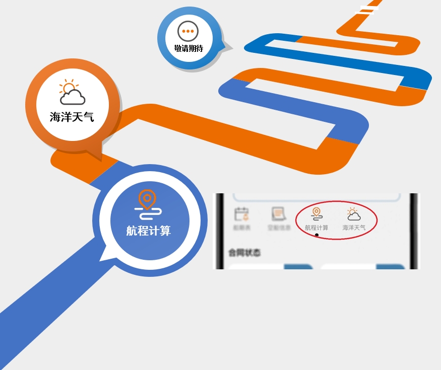 春安航运 APP 航程计算与海洋天气工具入口